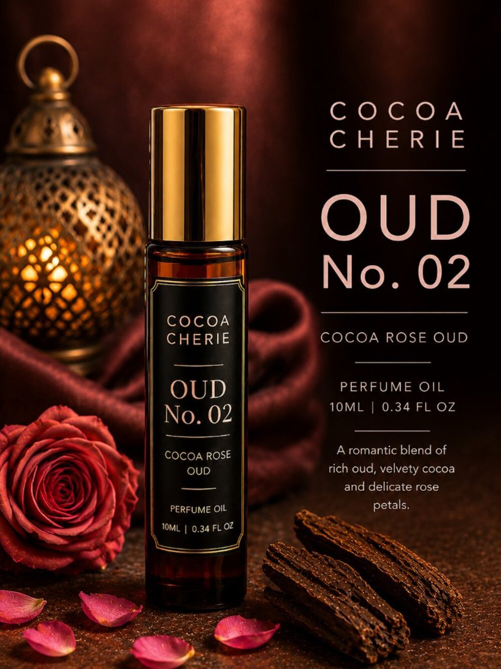 Cocoa Rose Oud Perfume Oil 10ml